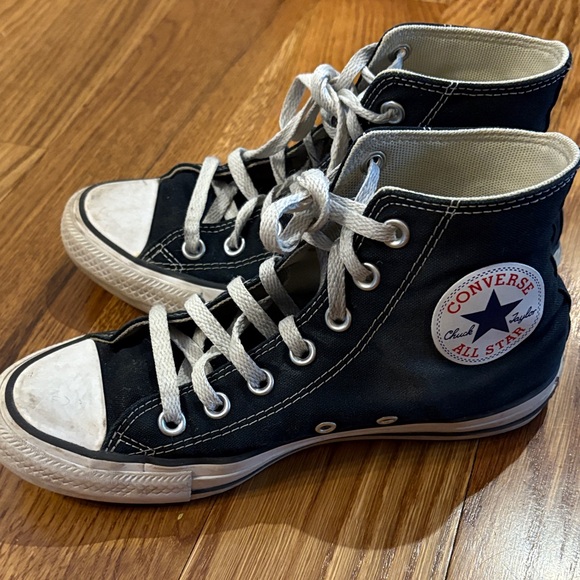 Converse black  High-Top Sneakers with White Laces - Picture 5 of 6